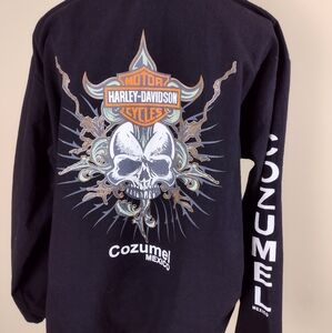Harley-Davidson "Cozumel" Black Jacket with Hood Sz L